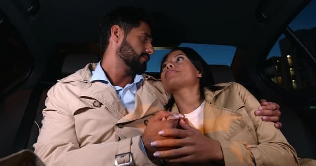 a beautiful black couple on a date