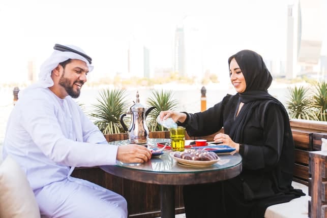 a Muslim couple on a date