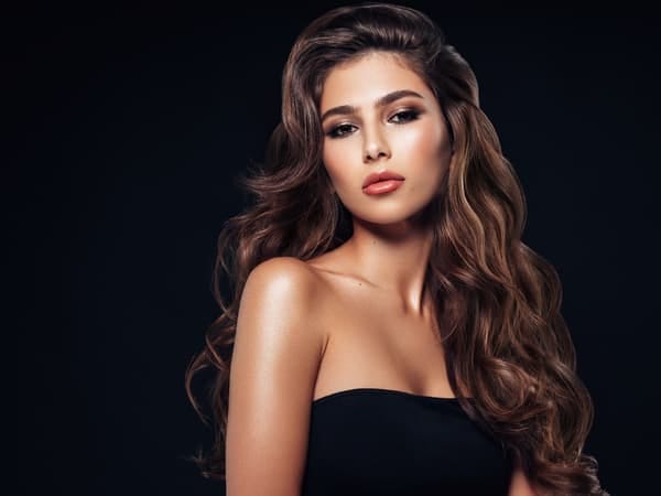 a portrait of a young beautiful woman